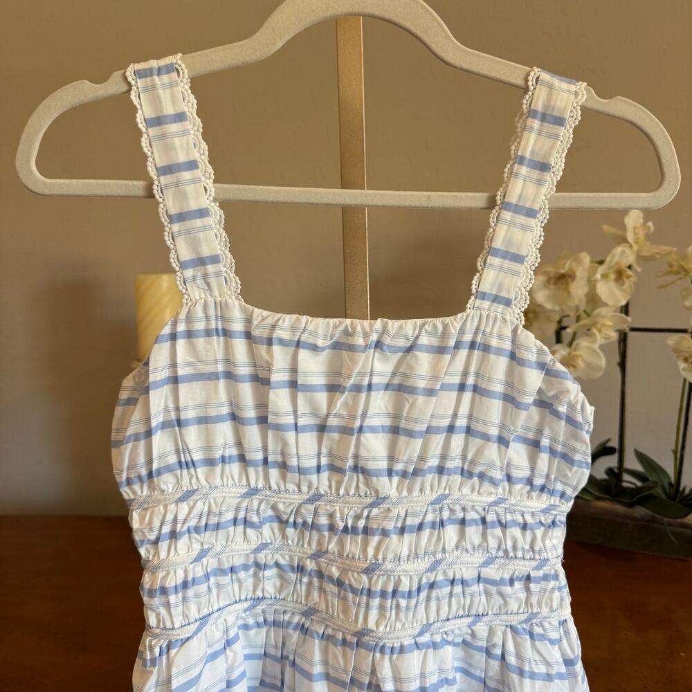 Altar’d State Blue Stripe Smocked Maxi Dress NWT Small - Picture 5 of 6